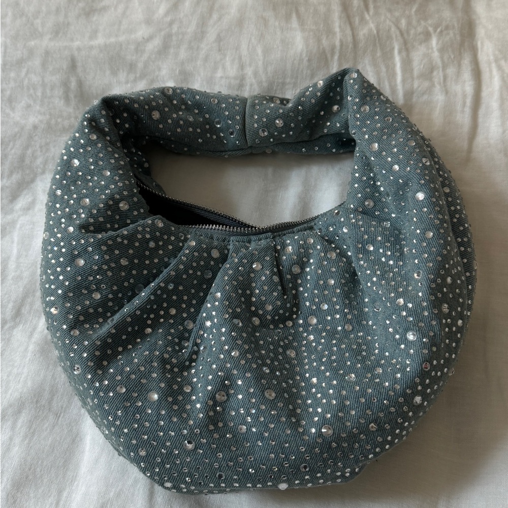Denim Bling Shoulder Bag